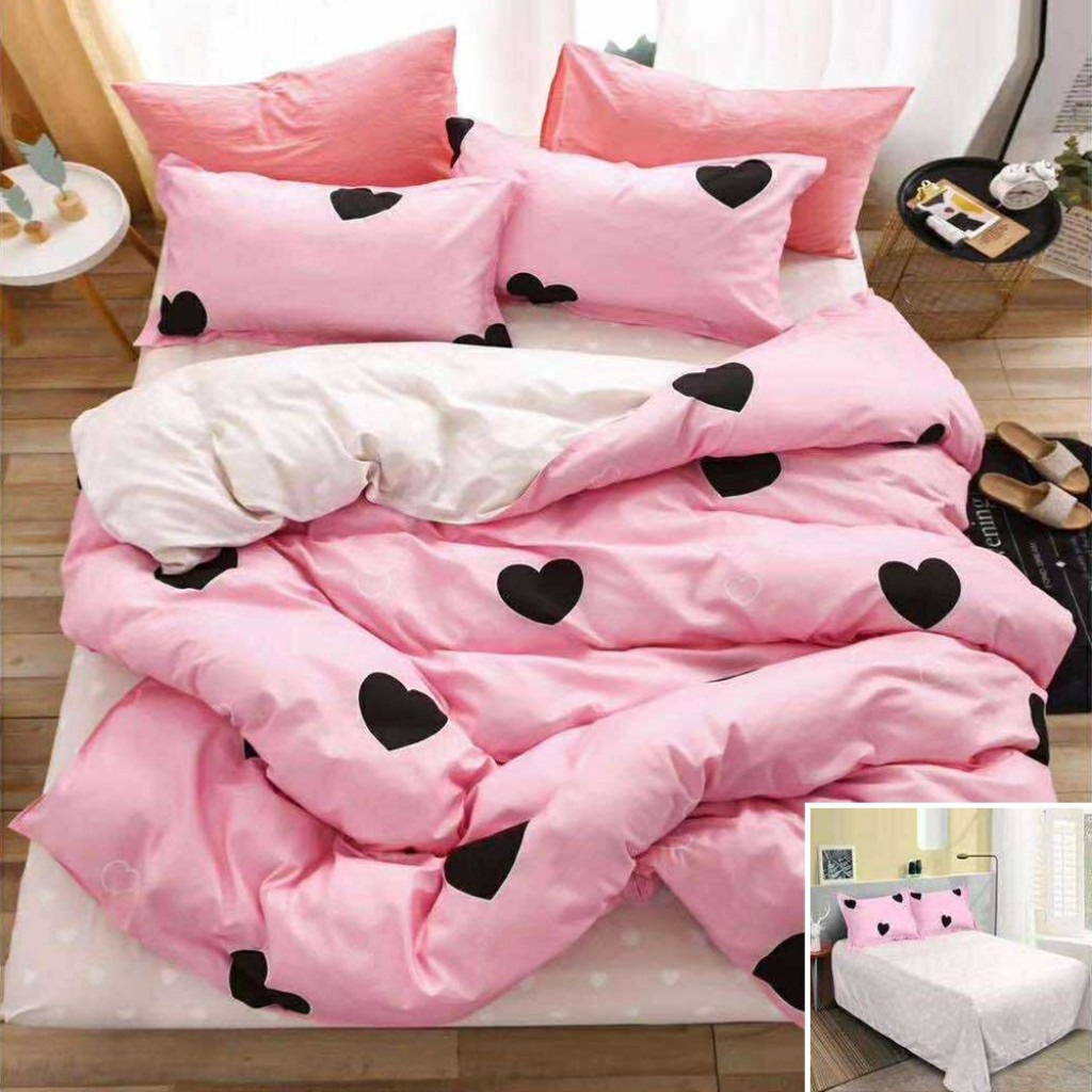 Lenjerie de pat, 2 persoane, bumbac satinat, 4 piese, cu imprimeu, LSN4259 Lenjerie de pat, 2 persoane, bumbac satinat, 4 piese, cu imprimeu, LSN4259