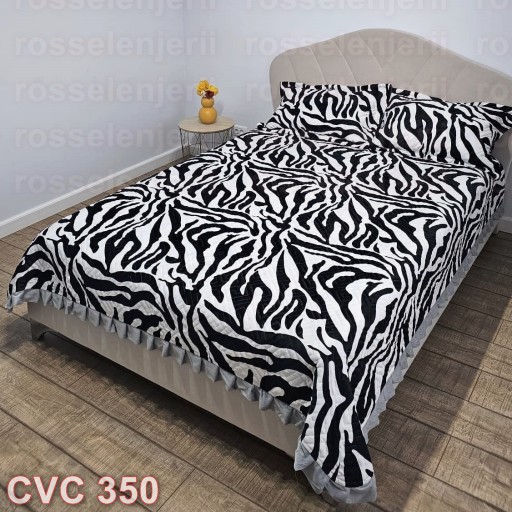 Cuvertura pat 3 piese Catifea 2 fețe 200x220cm (cod CVC350)