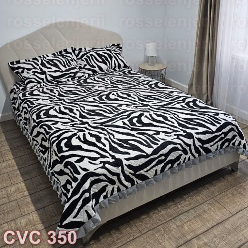 Cuvertura pat 3 piese Catifea 2 fețe 200x220cm (cod CVC350)