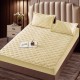 Husă de pat, Topper, 2 persoane, catifea, 140x200cm, 3 piese, cu elastic, crem deschis , HPT402