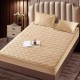 Husă de pat, Topper, 2 persoane, catifea, 140x200cm, 3 piese, cu elastic, crem , HPT403