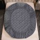 Husă de pat, Topper, 2 persoane, catifea, 140x200cm, 3 piese, cu elastic, gri închis, HPT406