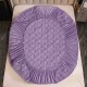 Husă de pat, Topper, 2 persoane, catifea, 140x200cm, 3 piese, cu elastic, mov , HPT408