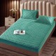 Husă de pat, Topper, 2 persoane, catifea, 140x200cm, 3 piese, cu elastic, verde deschis, HPT410