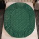 Husă de pat, Topper, 2 persoane, catifea, 140x200cm, 3 piese, cu elastic, verde închis, HPT411