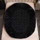Husă de pat, Topper, 2 persoane, catifea, 140x200cm, 3 piese, cu elastic, negru , HPT412