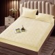 Husă de pat, Topper, 2 persoane, catifea, 160x200cm, 3 piese, cu elastic, crem deschis, HPT602