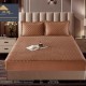 Husă de pat, Topper, 2 persoane, catifea, 160x200cm, 3 piese, cu elastic, maro , HPT604