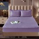 Husă de pat, Topper, 2 persoane, catifea, 160x200cm, 3 piese, cu elastic, mov , HPT608