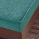 Husă de pat, Topper, 2 persoane, catifea, 160x200cm, 3 piese, cu elastic, verde deschis, HPT610