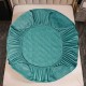 Husă de pat, Topper, 2 persoane, catifea, 160x200cm, 3 piese, cu elastic, verde deschis, HPT610