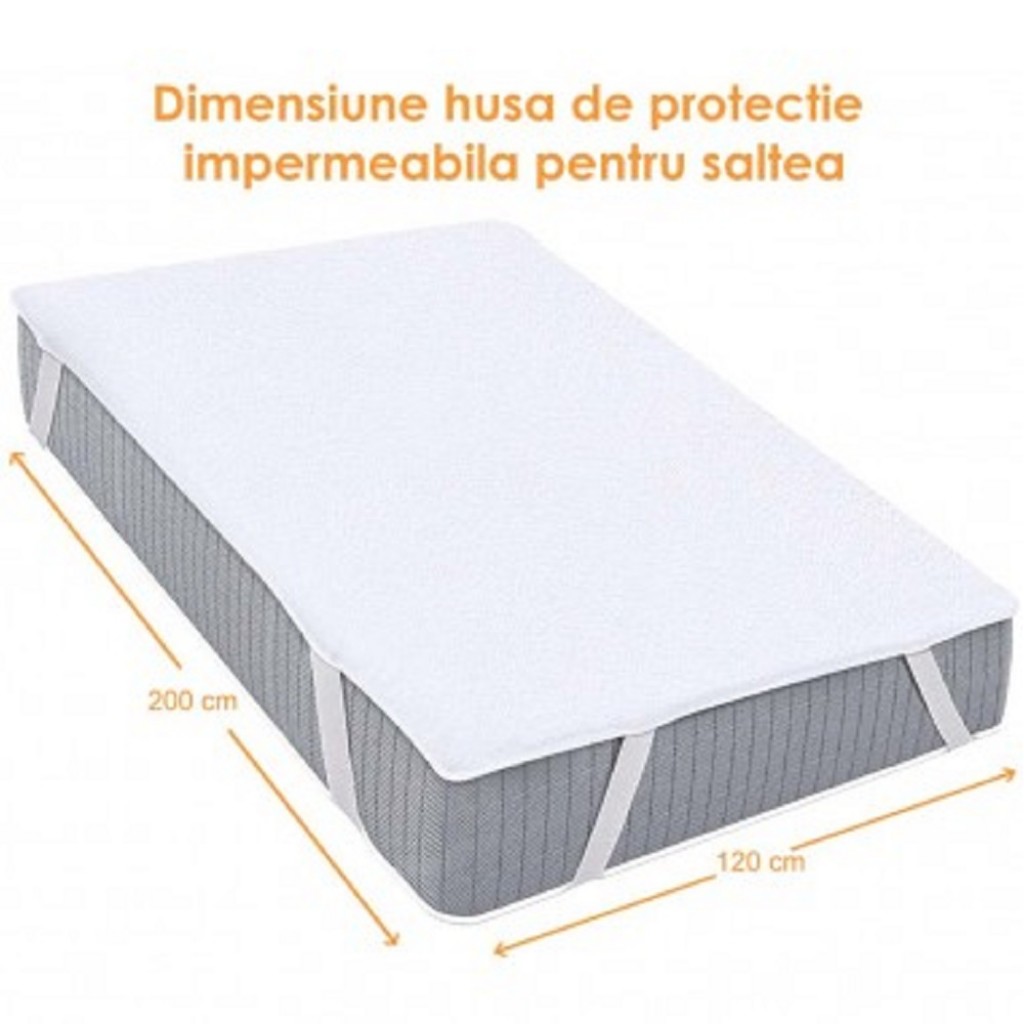Husă protecție saltea, impermeabilă, matlasată, prindere cu elastic, 120x200cm, HPR120 Husă protecție saltea, impermeabilă, matlasată, prindere cu elastic, 120x200cm, HPR120