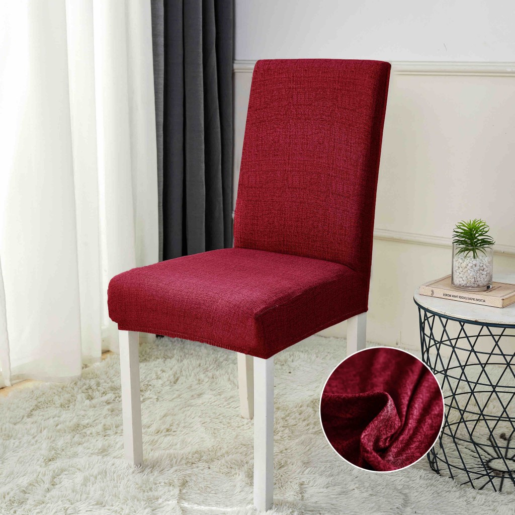 Husă pentru scaun, universală, elastică, material elastan, culoare uni, roșu închis, HC248