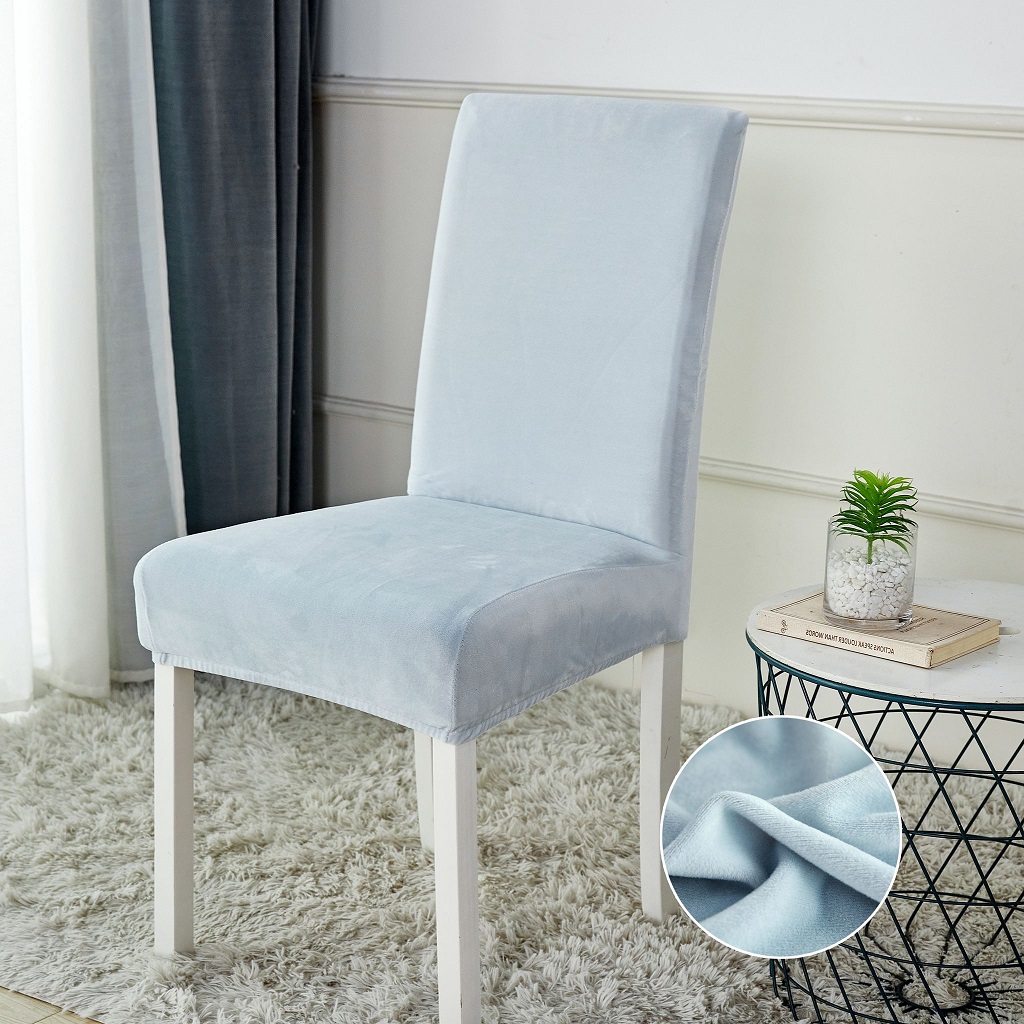 Husă pentru scaun, universală, material catifea, bleu , HC311
