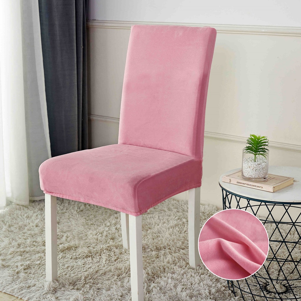 Husă pentru scaun, universală, material catifea, magenta , HC313
