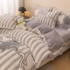Lenjerie de pat, Cocolino, 1 persoană, 4 piese, gri și alb, cu pisicuțe, CCP113
