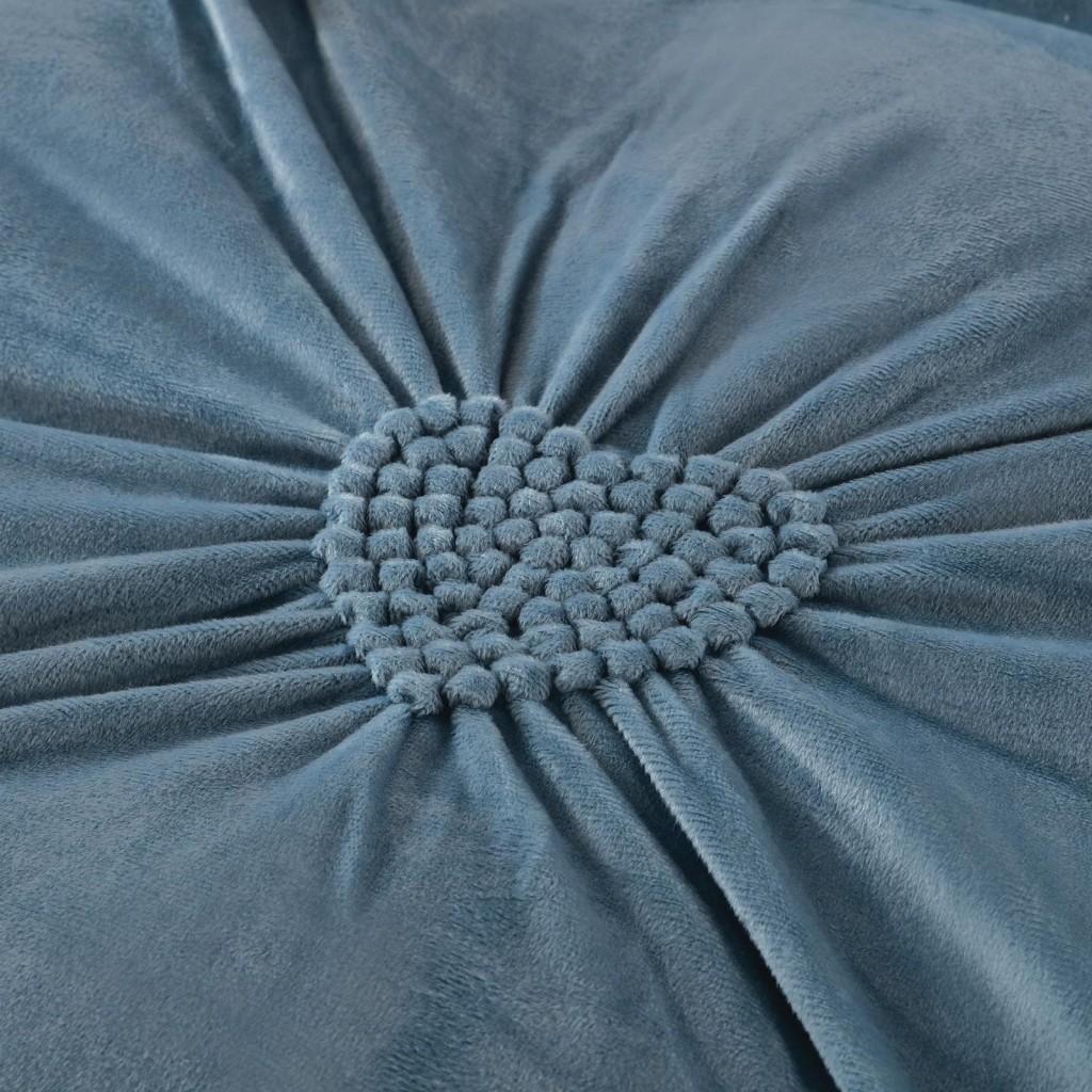 Lenjerie de pat, catifea, 2 persoane, 4 piese, UniDeluxe cu pliuri inimă, 180x200cm, gri , LFC905