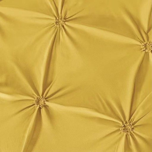 Lenjerie de pat, 2 persoane, finet, 6 piese, UniDeluxe cu pliuri, galben , 230x250cm, LF909