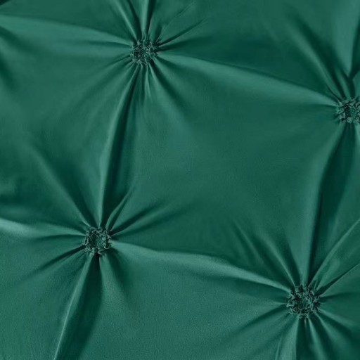 Lenjerie de pat, 2 persoane, finet, 6 piese, UniDeluxe cu pliuri, verde , 230x250cm, LF914