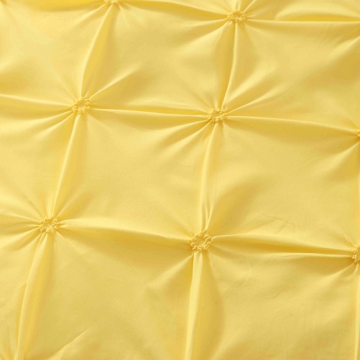 Lenjerie de pat, 2 persoane, 6 piese, finet, UniDeluxe cu pliuri, galben , 230x250cm, LF956