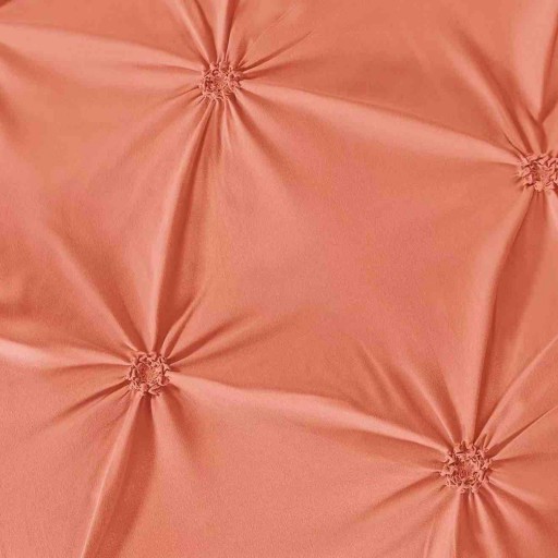 Lenjerie de pat, 2 persoane, 6 piese, finet, UniDeluxe cu pliuri, portocaliu, 230x250cm, LF957