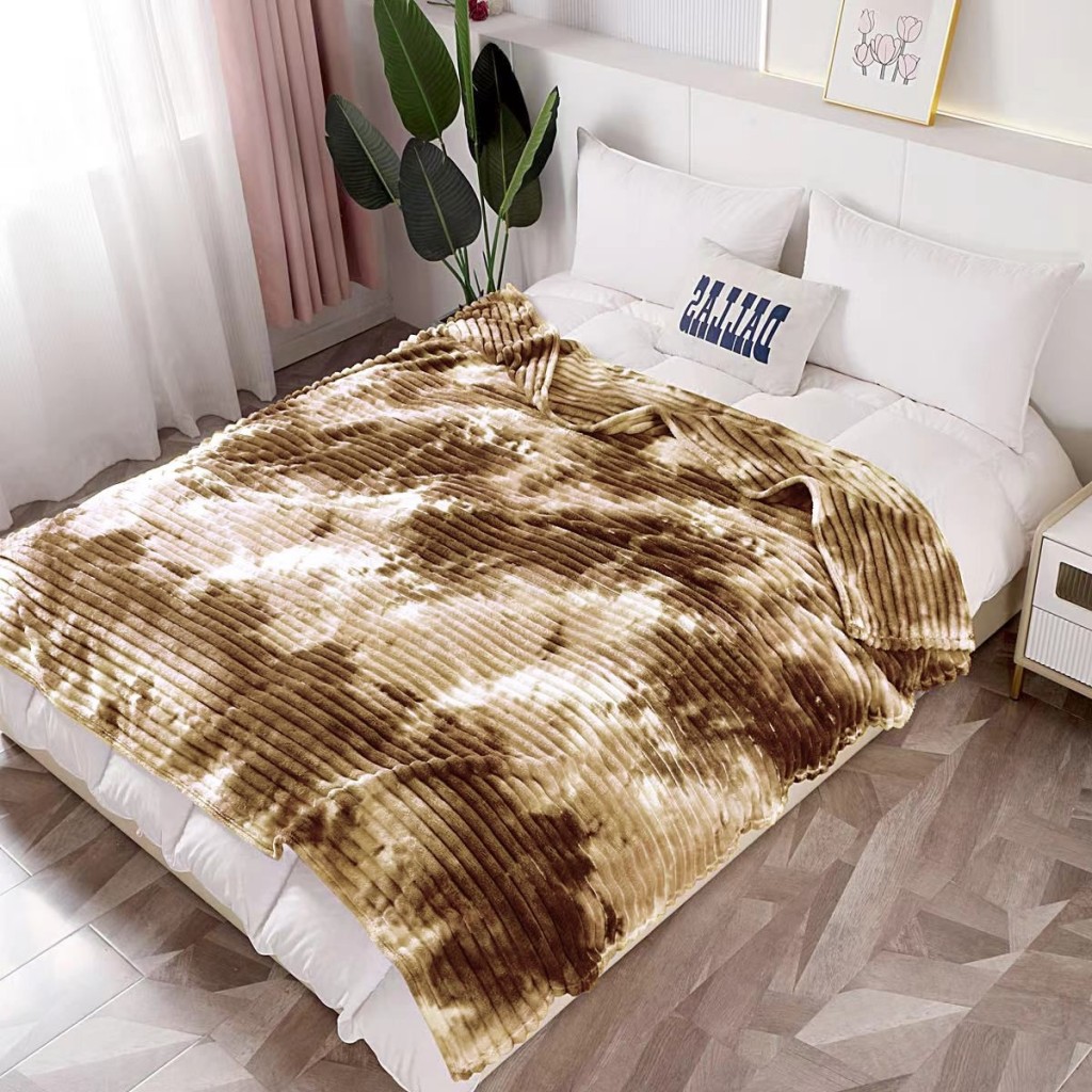 Pătura Cocolino gofrată, 1200gr, cu dungi, 200x230cm, Uni, marmorat, PCS602