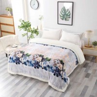 Pătură Cocolino, cu blăniță albă, 200x230cm, imprimeu motiv Crăciun, PCB1006