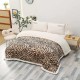 Pătură Cocolino, cu blăniță, 200x230cm, crem maro, animal print, PCB85 Pătură Cocolino, cu blăniță, 200x230cm, crem maro, animal print, PCB85