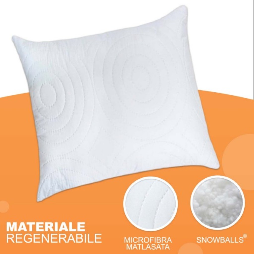 Set 2 perne, alb , microfibra matlasate, 70x70cm, PP11