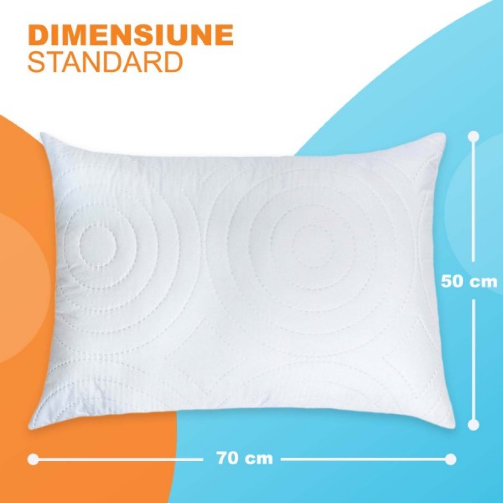 Set 2 perne, alb , microfibra matlasate, 50x70cm, PP12