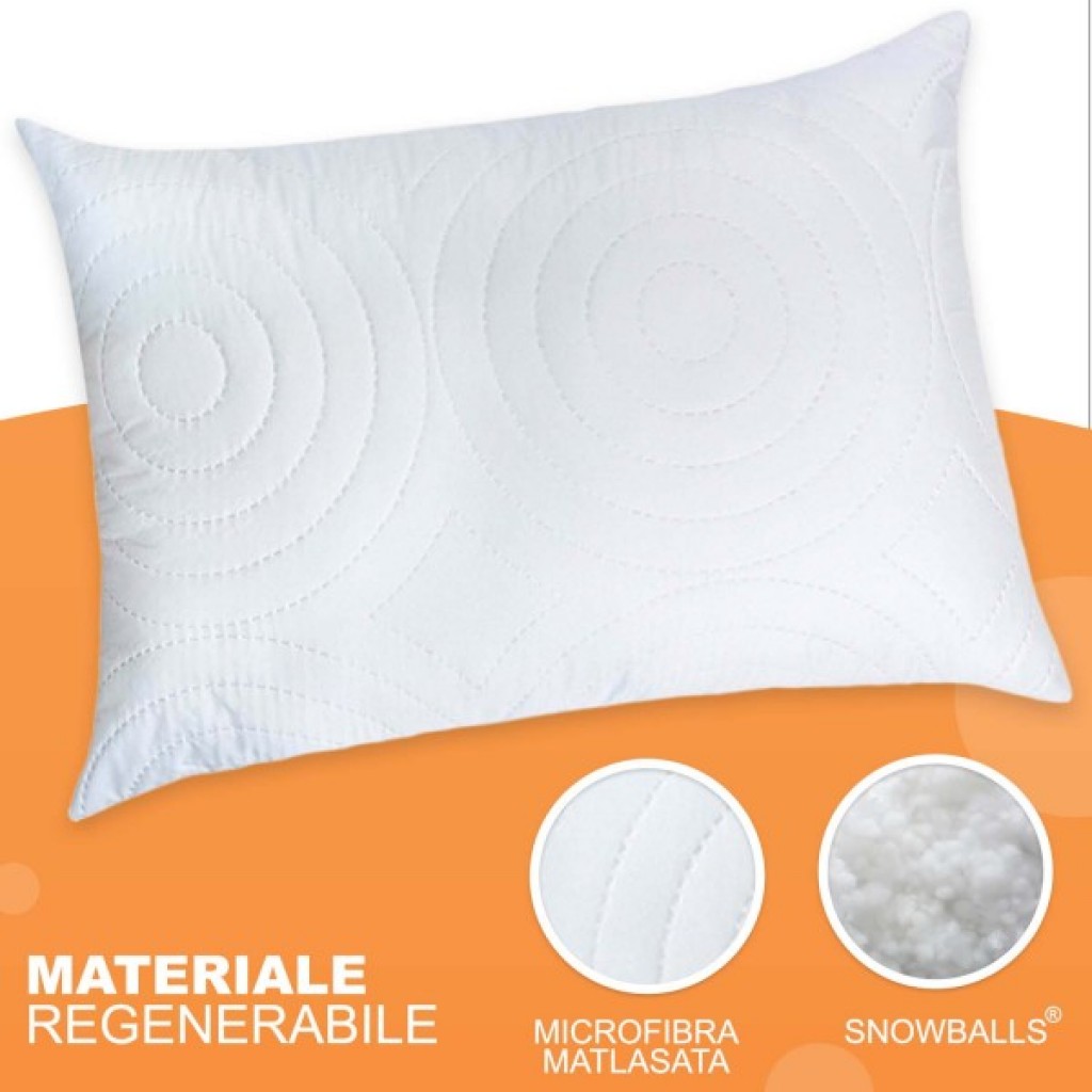 Set 2 perne, alb , microfibra matlasate, 50x70cm, PP12